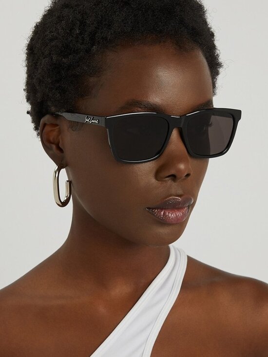 Saint Laurent Women Sunglasses Black Square SL318 001 NEW AUTHENTIC